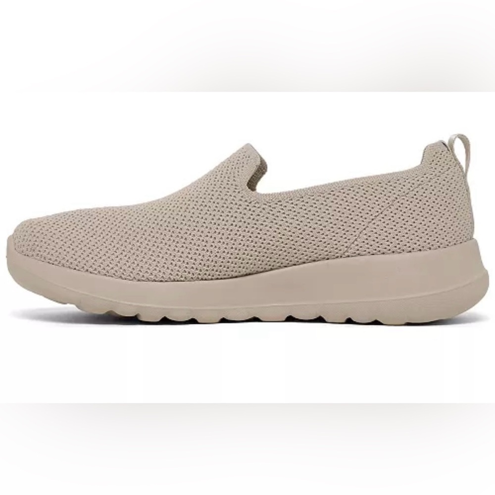 Skechers Slip-On Knit Athletic Shoe in Beige - Picture 3 of 5